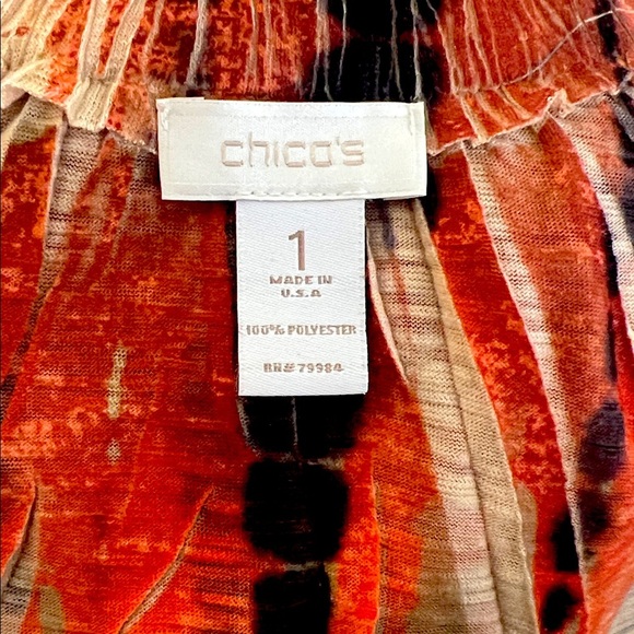Chico's Vibrant Red and Orange 🍊 Open Cardigan - Picture 3 of 6